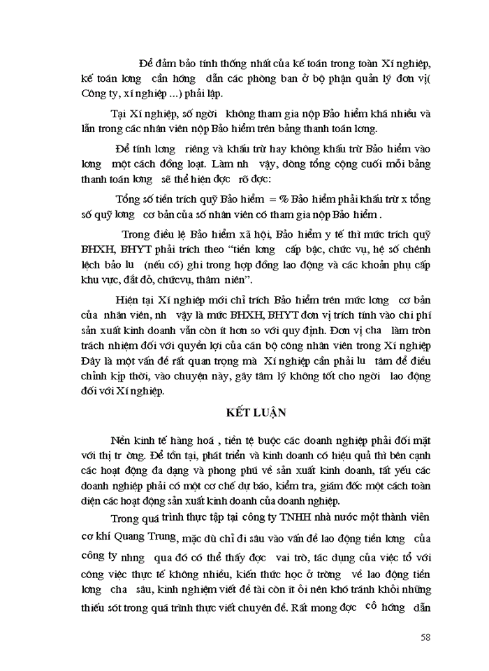 image for page Hạch toán tiền lương và các khoản trớch theo lương tại công ty trách nhiệm hữu hạn nhà nước một thành viên cơ khớ Quang Trung