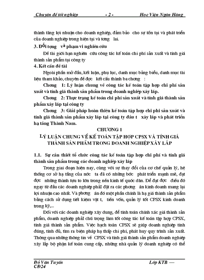 image for page Hoàn thiện công tác Kế toán tập hợp chi phớ sản xuất và tớnh giá thành sản phẩm xõy lắp