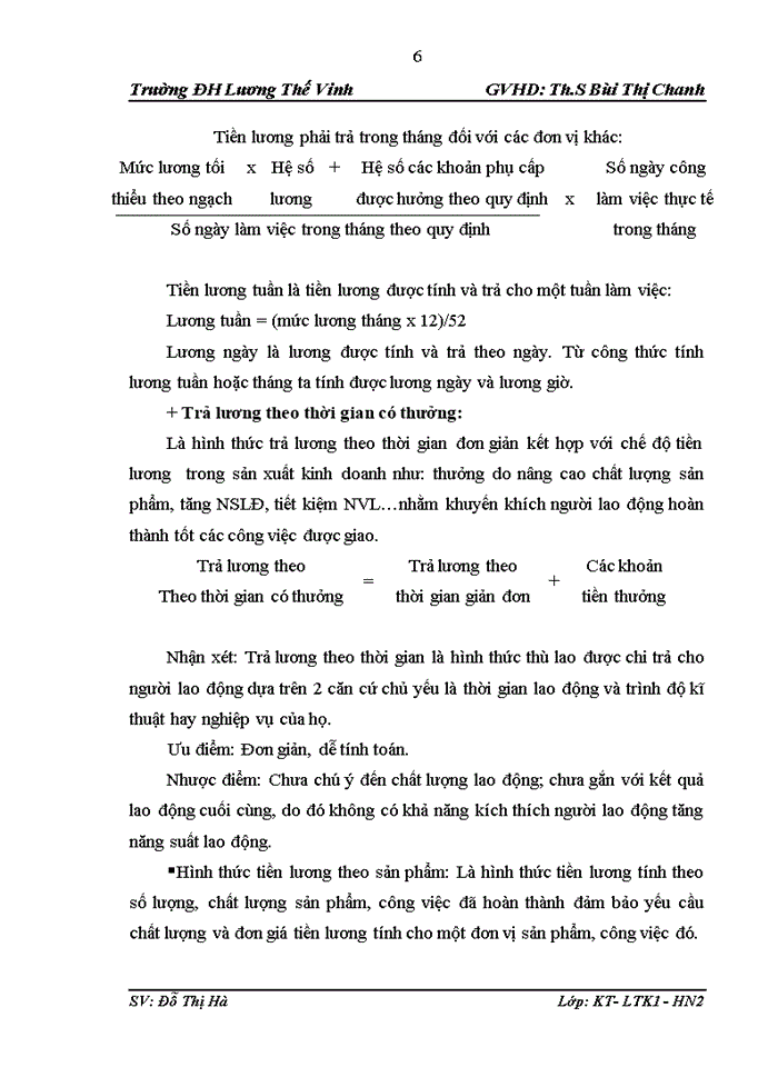 Kế toán tiền lương và các khoản trớch theo lương tại công ty công ty Cổ phần đầu tư và phát triển Thăng Long