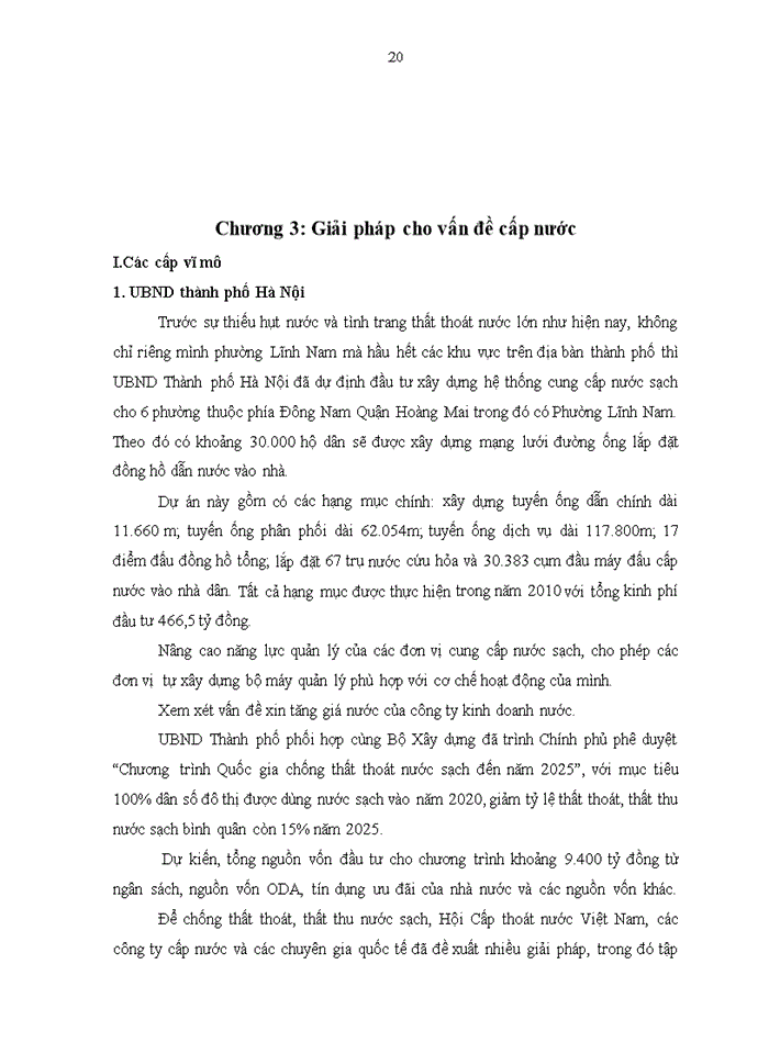 image for page Thực trạng và giải pháp cho vấn đề cấp nước sạch trờn địa bàn Phường Lĩnh Nam Quận Hoàng Mai- Hà Nội