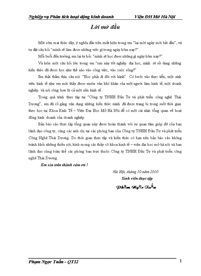 image for page Báo cáo công ty trách nhiệm hữu hạn Đầu Tư và phát triển công nghệ Thỏi Dương