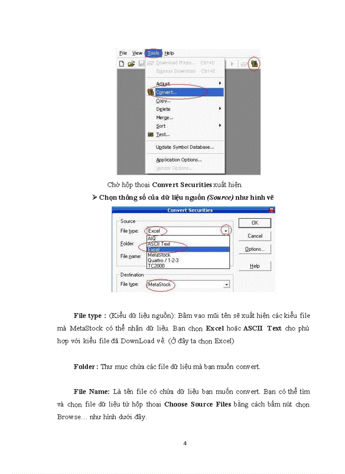 image for page SỬ DỤNG PHẦN MỀM METASTOCK ĐỂ PHÂN TÍCH MÃ CHỨNG KHOÁN VCB