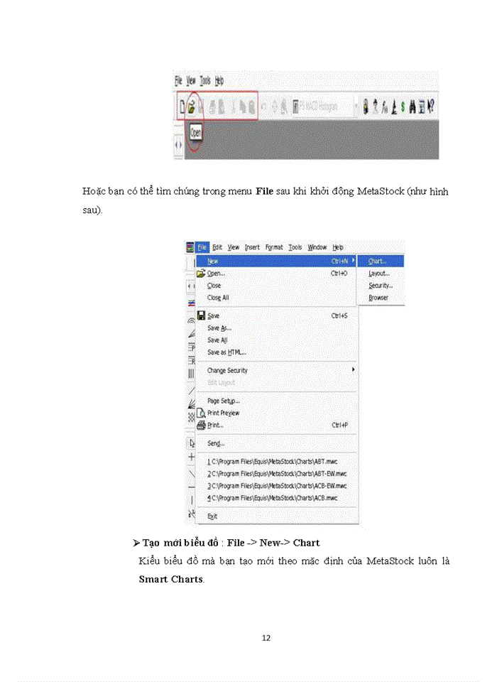 image for page SỬ DỤNG PHẦN MỀM METASTOCK ĐỂ PHÂN TÍCH MÃ CHỨNG KHOÁN VCB