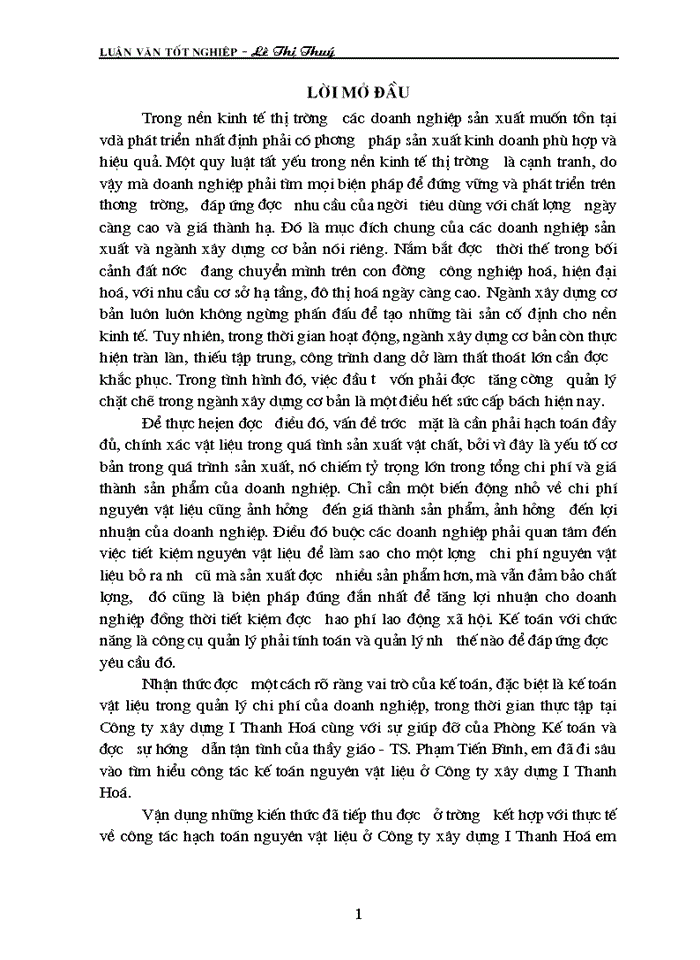 image for page Hạch toán nguyờn vật liệu tại công ty lắp mỏy và xừy dựng số 5