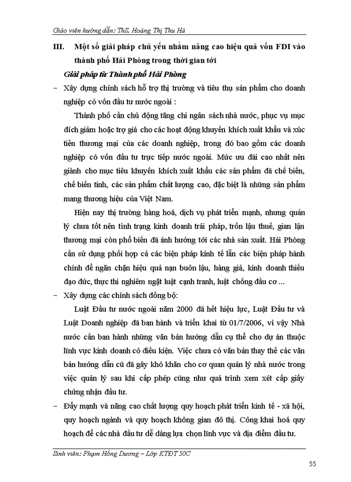 image for page ĐỊNH HƯỚNG VÀ GIẢI PHÁP NHẰM NÂNG CAO HIỆU QUẢ NGUỒN VỐN FDI VÀO HẢI PHÒNG TRONG THỜI GIAN TỚI