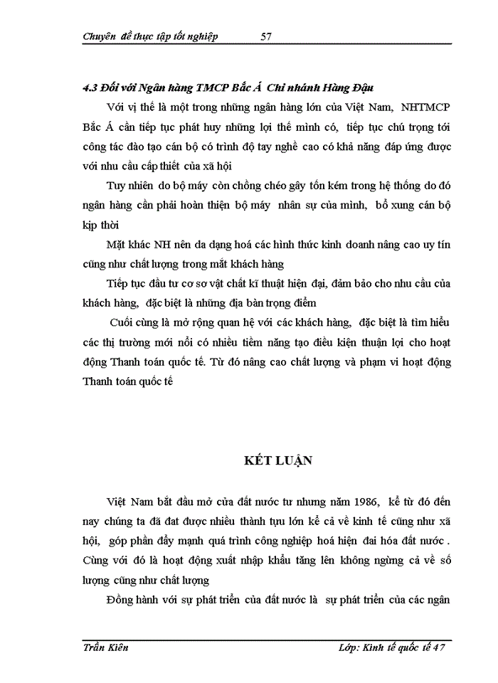 image for page Phát triển và nâng cao chất lượng dịch vụ thanh toán quốc tế taị Ngân hàng TMCổ phần Bắc Á chi nhánh Hàng Đậu