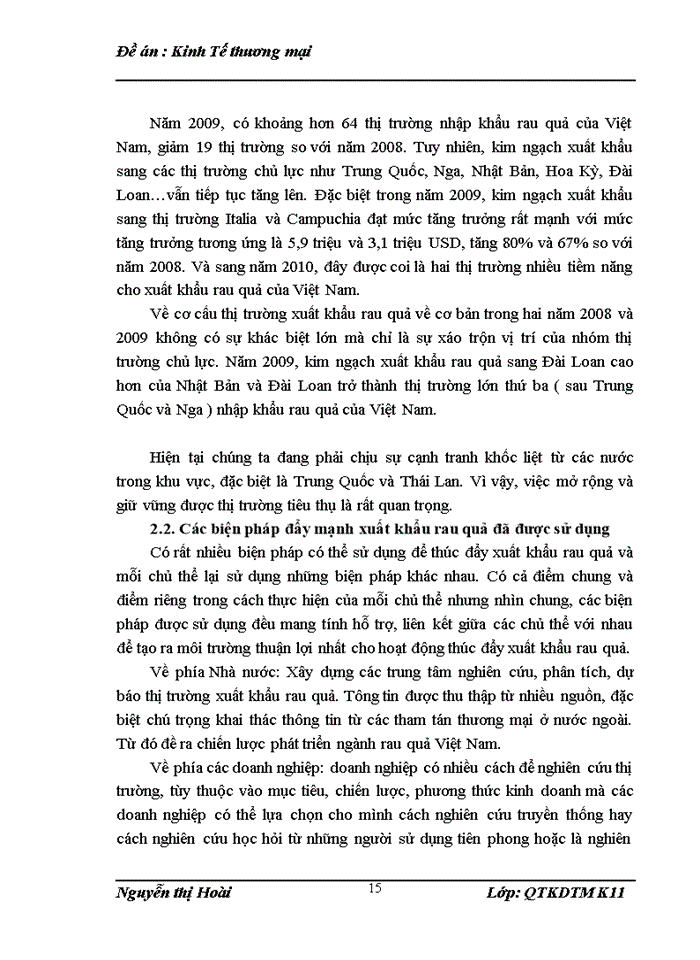 image for page Giải pháp đẩy mạnh xuất khẩu rau quả của Việt Nam