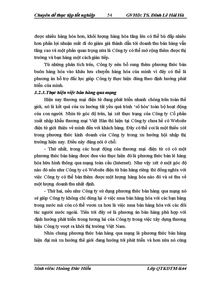 image for page HOÀN THIỆN PHƯƠNG THỨC BÁN HÀNG CỦA CÔNG TY CỔ PHẦN XUẤT NHẬP KHẨU THƯƠNG MẠI VIỆT HÀN
