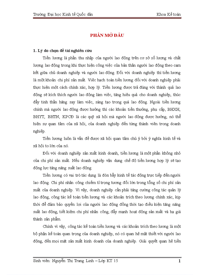 Hoàn thiện kế toán tiền lương và các khoản trích theo lương ở Công ty Cổ phần Đầu tư xây dựng Thương mại dịch vụ Nguyễn Đăng