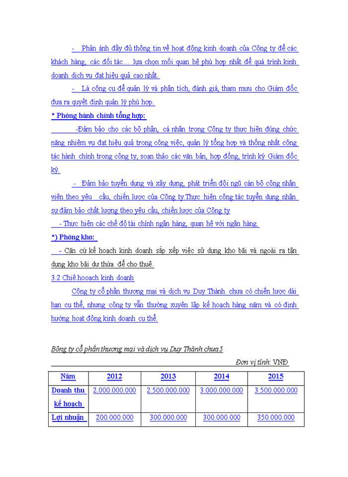 image for page Báo cáo Định hướng phát triển của Công ty cổ phần thương mại và dịch vụ Duy Thành