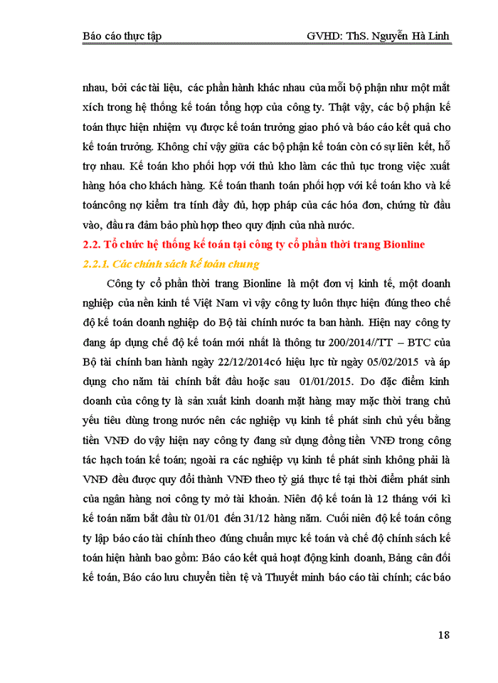 image for page Hoàn thiện công tác kế toán chi phí và tính giá thành sản phẩm của công ty cổ phần thời trang Bionline