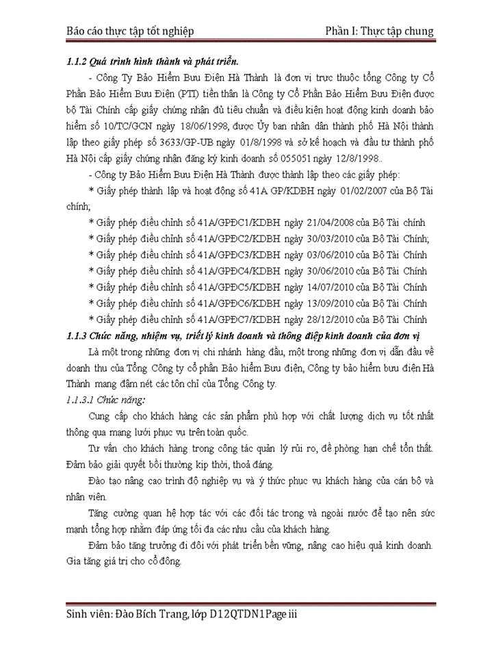 image for page Báo cáo Công Ty Bảo Hiểm Bưu Điện Hà Thành