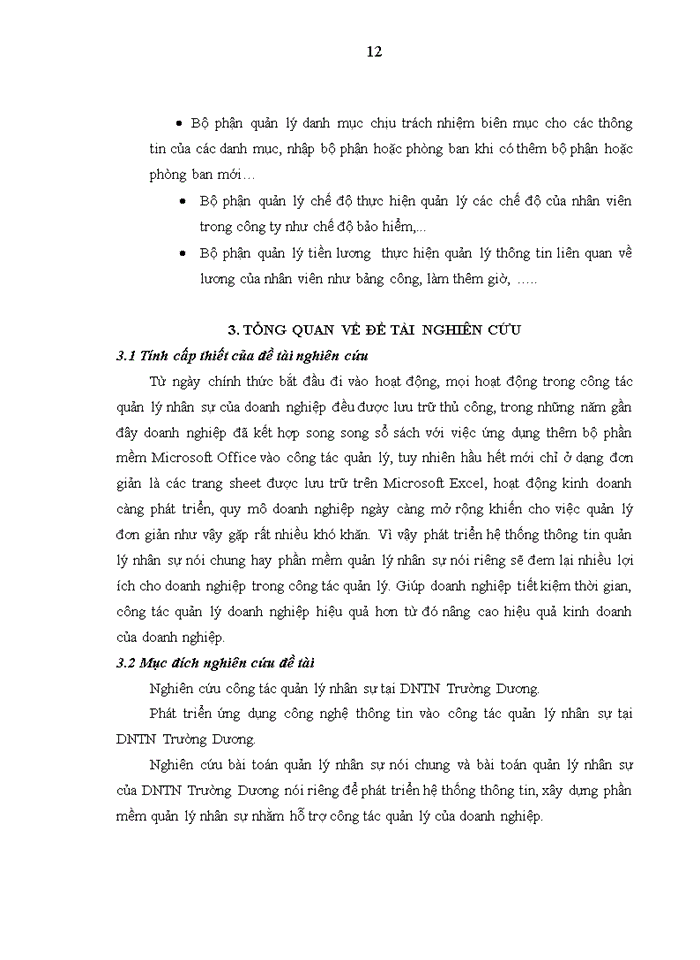 image for page Báo cáo Phát triển hệ thống quản lý nhân sự cho DNTN Trường Dương