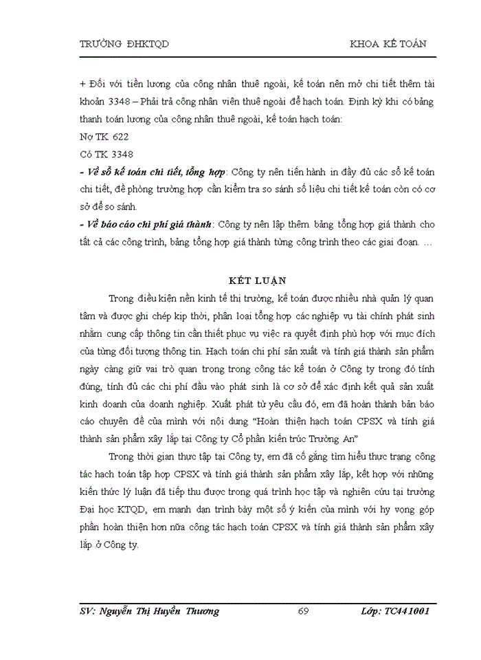 image for page Hoàn thiện Kế toán CPSX và tính giá thành sản phẩm tại Công ty cổ phần kiến trúc Trường An