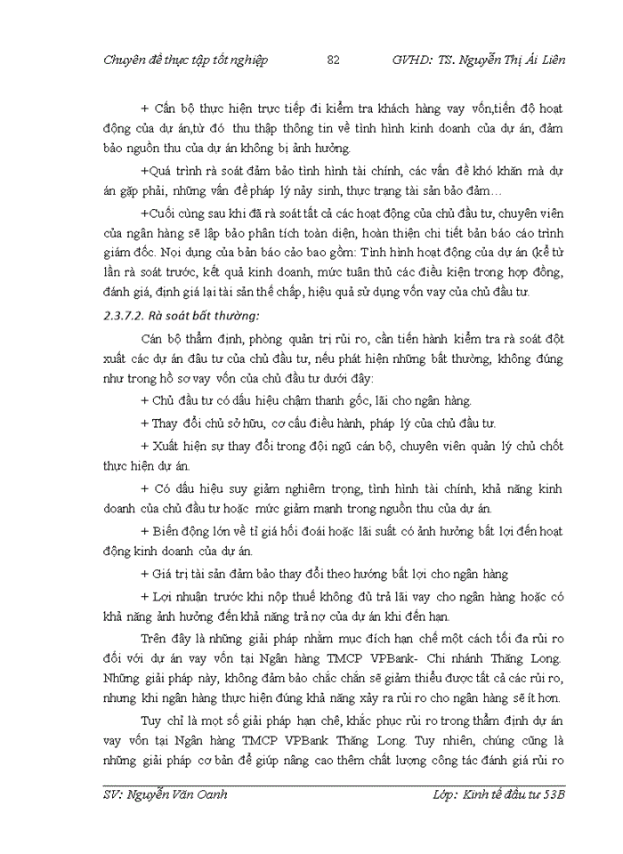 image for page Hoàn thiện công tác đánh giá rủi ro trong thẩm định dự án đầu tư tại ngân hàng TMCổ phần Việt Nam Thịnh Vượng chi nhánh Thăng Long