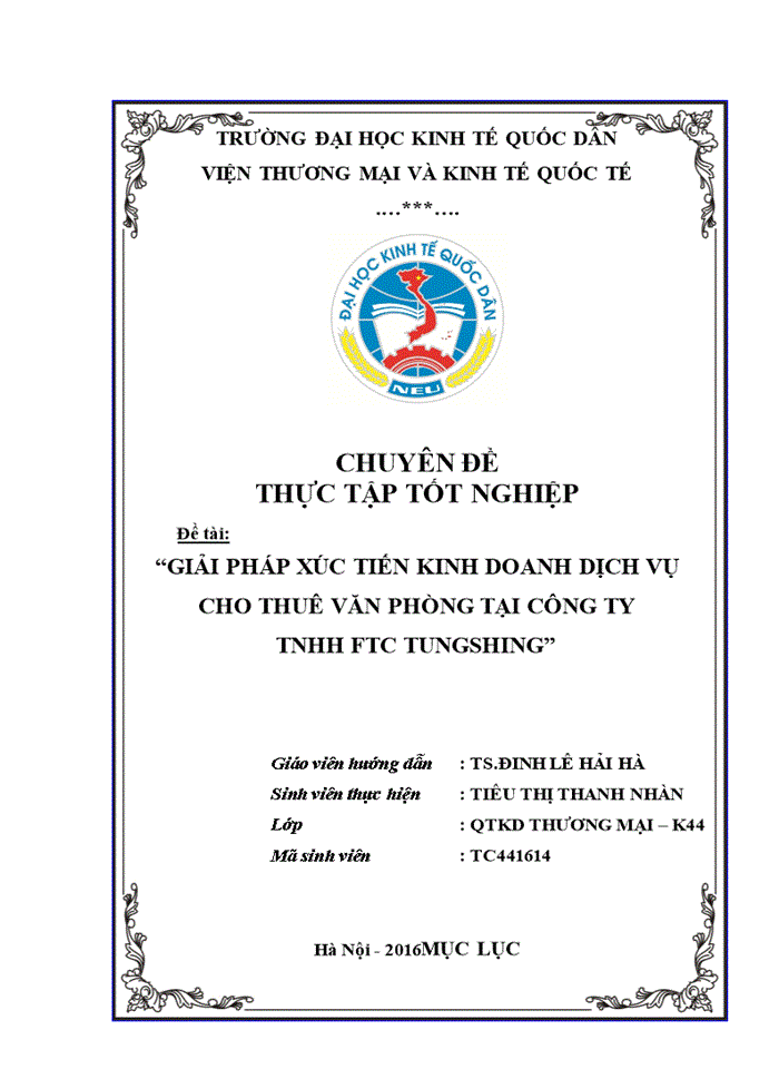 Giải pháp xúc tiến kinh doanh dịch vụ cho thuê văn phòng tại Công ty Trách nhiệm hữu hạn FTC Tung Shing