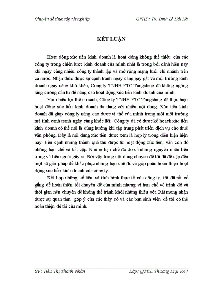 image for page Giải pháp xúc tiến kinh doanh dịch vụ cho thuê văn phòng tại Công ty Trách nhiệm hữu hạn FTC Tung Shing