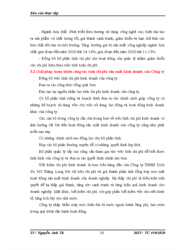 image for page HOÀN THIỆN CÔNG TÁC TÍNH CHI PHÍ SẢN XUẤT KINH DOANH CỦA CÔNG TY Trách nhiệm hữu hạn DỊCH VỤ 365 THĂNG LONG
