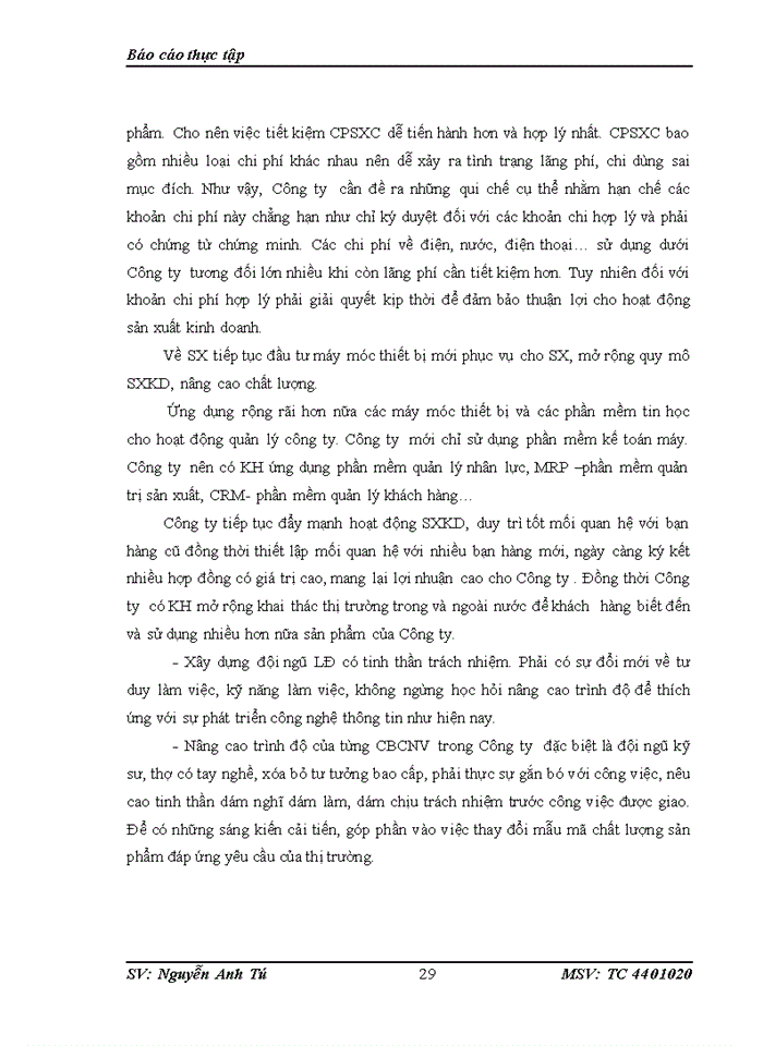 image for page HOÀN THIỆN CÔNG TÁC TÍNH CHI PHÍ SẢN XUẤT KINH DOANH CỦA CÔNG TY Trách nhiệm hữu hạn DỊCH VỤ 365 THĂNG LONG