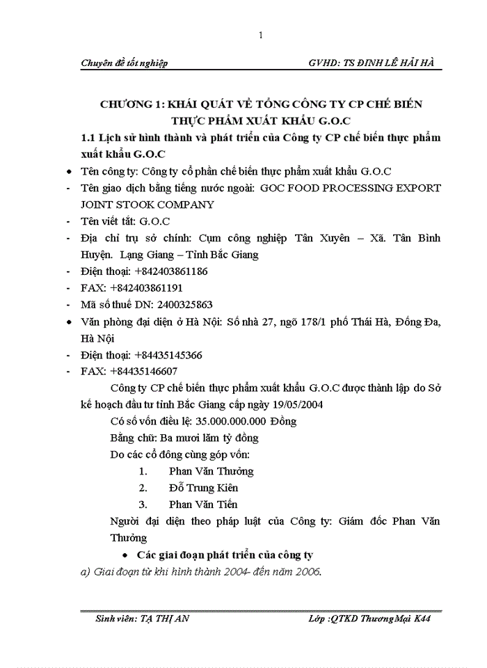 image for page HOẠT ĐỘNG XUẤT KHẨU CÁC MẶT HÀNG THỰC PHẨM CỦA CÔNG TY CỔ PHẦN CHẾ BIẾN THỰC PHẨM XUẤT KHẨU G O C