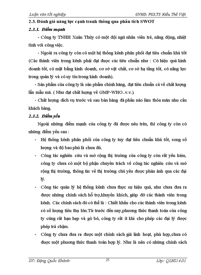 image for page Nâng cao năng lực cạnh tranh của công ty Trách nhiệm hữu hạn Xuân Thủy