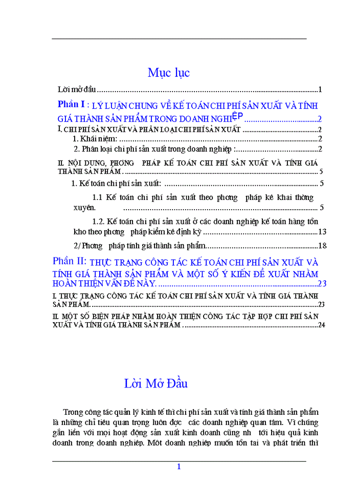 Hoµn thiÖn kÕ to n chi phÝ s n xuÊt vµ tÝnh gi thµnh s n phÈm trong doanh nghiÖp s n xuÊt