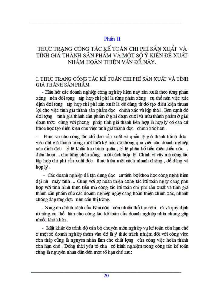 image for page Hoµn thiÖn kÕ to n chi phÝ s n xuÊt vµ tÝnh gi thµnh s n phÈm trong doanh nghiÖp s n xuÊt