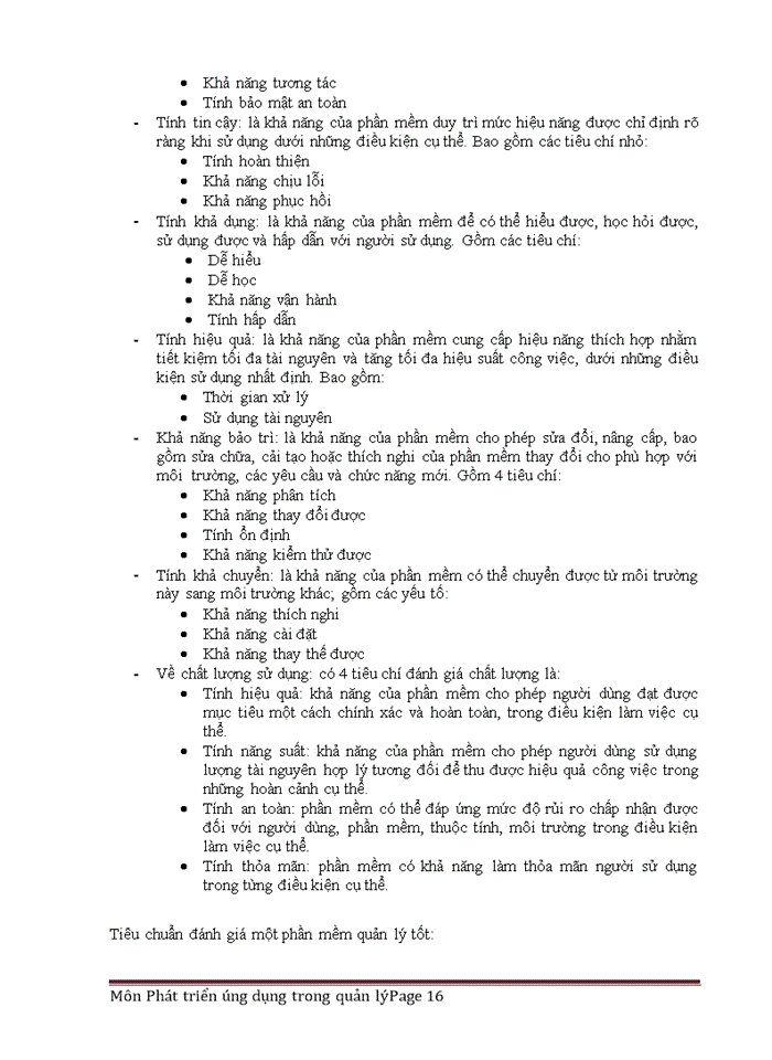 image for page Đề cương môn phát triển ứng dụng trong quản lý