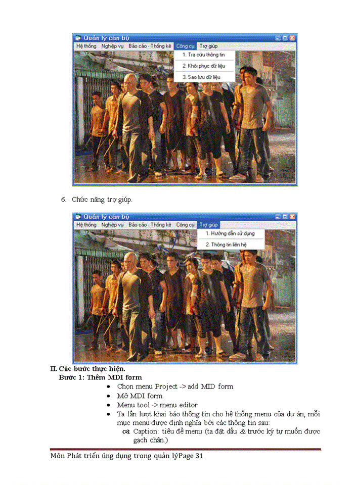 image for page Đề cương môn phát triển ứng dụng trong quản lý