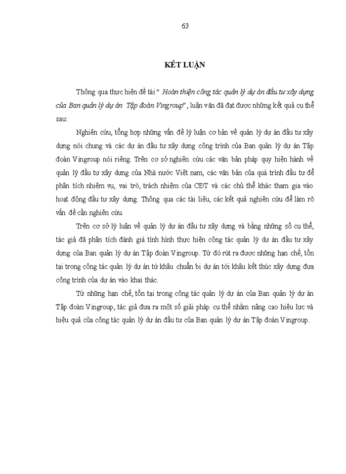 image for page HOÀN THIỆN CÔNG TÁC QUẢN LÍ DỰ ÁN ĐẦU TƯ XÂY DỰNG TẠI BAN QUẢN LÍ DỰ ÁN TẬP ĐOÀN VINGROUP