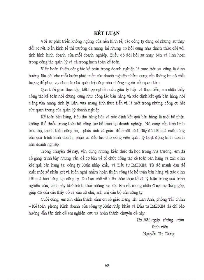 image for page Tổ chức hạch toán bán hàng và xác định kết quả bán hàng ở công ty Xuất nhập khẩu và Đầu tư