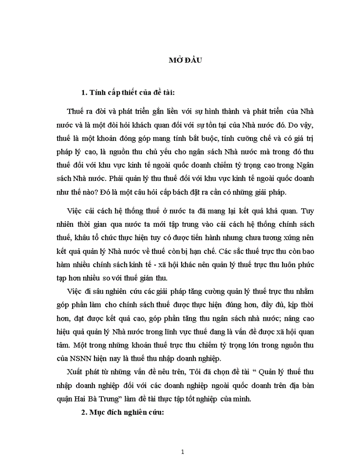 image for page TĂNG CƯỜNG QUẢN LÝ NHÀ NƯỚC CỦA CHI CỤC THUẾ QUẬN HAI BÀ TRƯNG ĐỐI VỚI THUẾ THU NHẬP DOANH NGHIỆP CỦA CÁC DOANH NGHIỆP NGOÀI QUỐC DOANH
