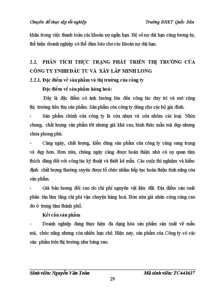 image for page Phát triển thị trường của Công ty Trách nhiệm hữu hạn Đầu tư và Xây lắp Minh Long