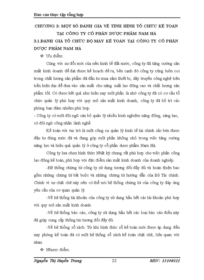 image for page Tổ chức bộ máy kế toán và hệ thống kế toán tại Công ty cổ phần dược phẩm Nam Hà