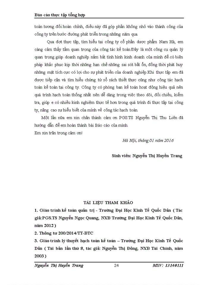 image for page Tổ chức bộ máy kế toán và hệ thống kế toán tại Công ty cổ phần dược phẩm Nam Hà