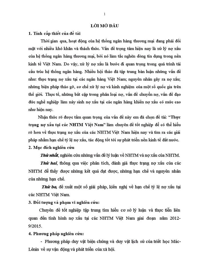 Thực trạng nợ xấu tại các NHThương mại Việt Nam