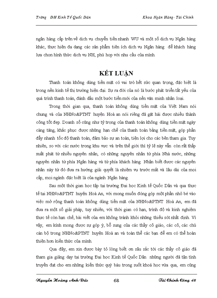 image for page Mở rộng thanh toán không dùng tiền mặt tại NHNo PTNT Huyện Hoà An