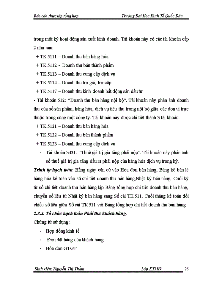 image for page Báo cáo Một số đánh giá về tình hình tổ chức hạch toán kế toán tại Công ty Trách nhiệm hữu hạn Thanh Huyền Trang