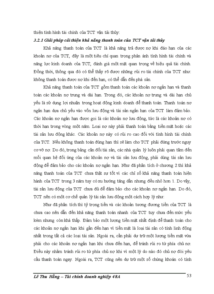 image for page Phân tích tình hình tài chính của Tổng công ty vận tải thủy