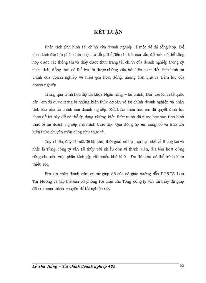 image for page Phân tích tình hình tài chính của Tổng công ty vận tải thủy