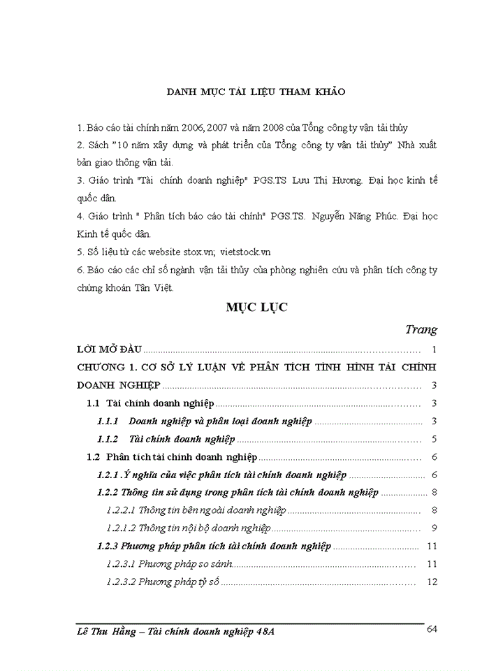 image for page Phân tích tình hình tài chính của Tổng công ty vận tải thủy