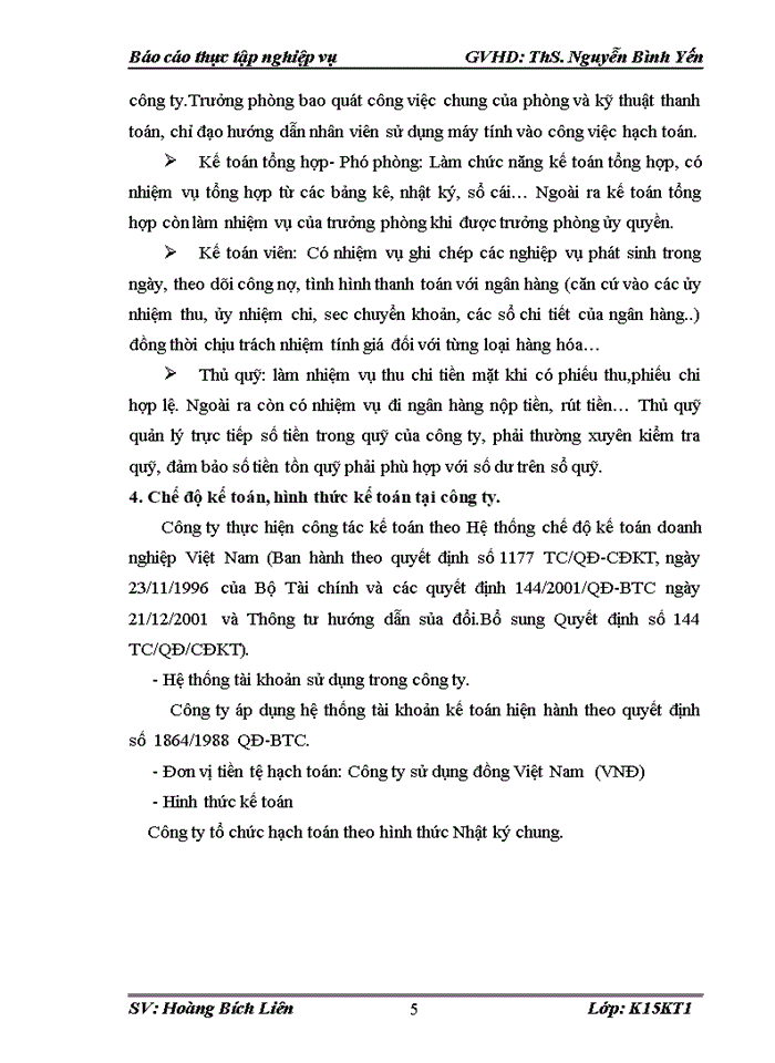 Hoàn thiện kế toán nghiệp vụ tiêu thụ hàng hoá và thành phẩm tại công ty Trách nhiệm hữu hạn Chí Sơn Phương