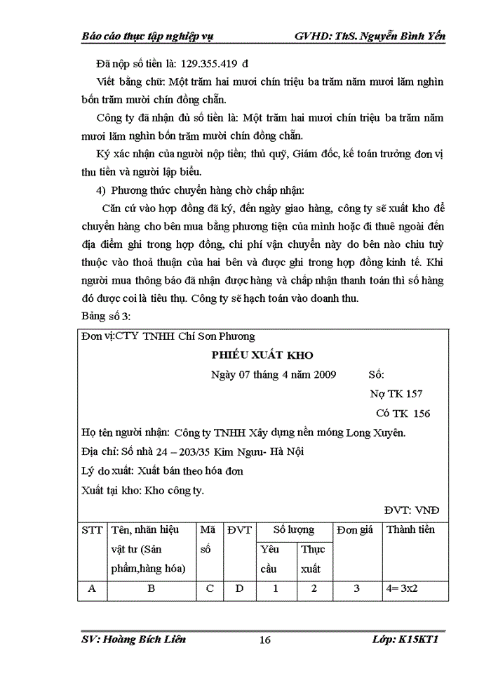 image for page Hoàn thiện kế toán nghiệp vụ tiêu thụ hàng hoá và thành phẩm tại công ty Trách nhiệm hữu hạn Chí Sơn Phương