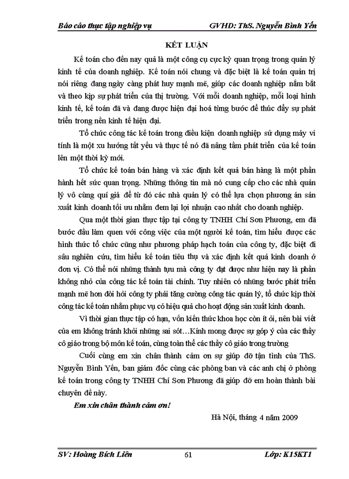 image for page Hoàn thiện kế toán nghiệp vụ tiêu thụ hàng hoá và thành phẩm tại công ty Trách nhiệm hữu hạn Chí Sơn Phương