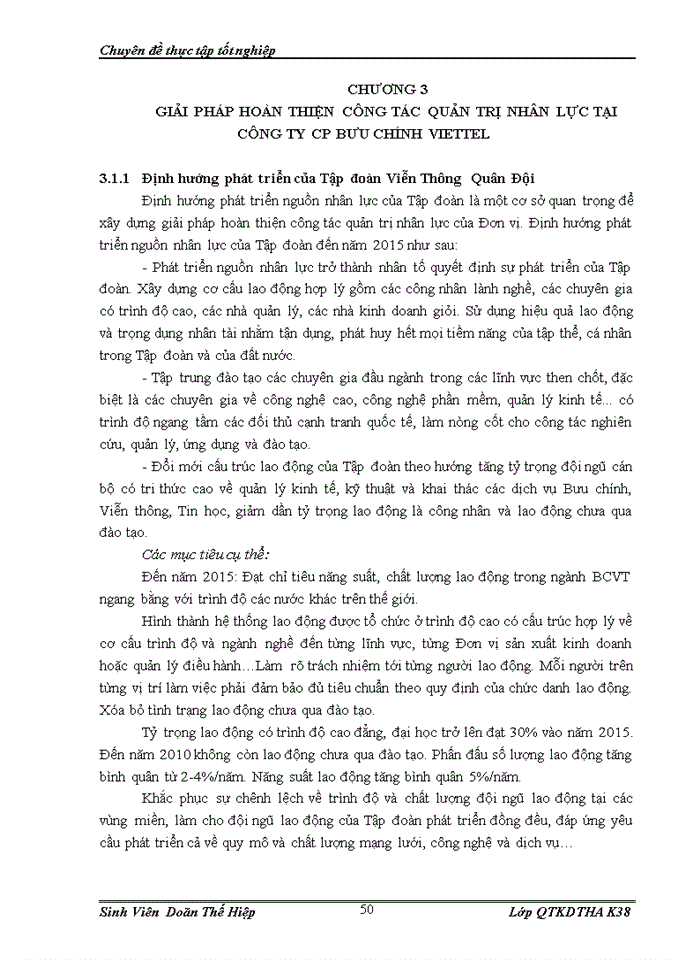image for page Giải pháp hoàn thiện quản trị nhân lực tại Công ty cổ phần Bưu Chính Viettel