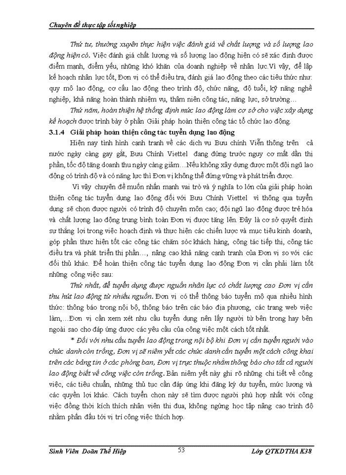 image for page Giải pháp hoàn thiện quản trị nhân lực tại Công ty cổ phần Bưu Chính Viettel