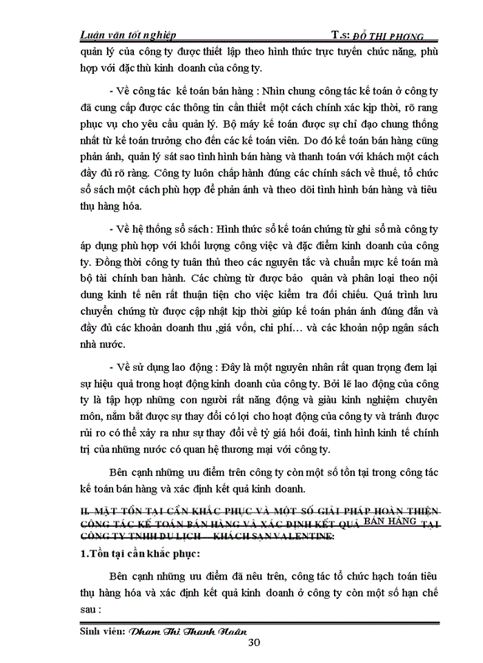 image for page Mét sè ý kiÕn nh m hoµn thiÖn c ng t c kÕ to n BáN HàNG vµ x c Þnh kÕt qu BáN HàNG t i c ng ty Trách nhiệm hữu hạn du lÞch - kh ch s n valentine