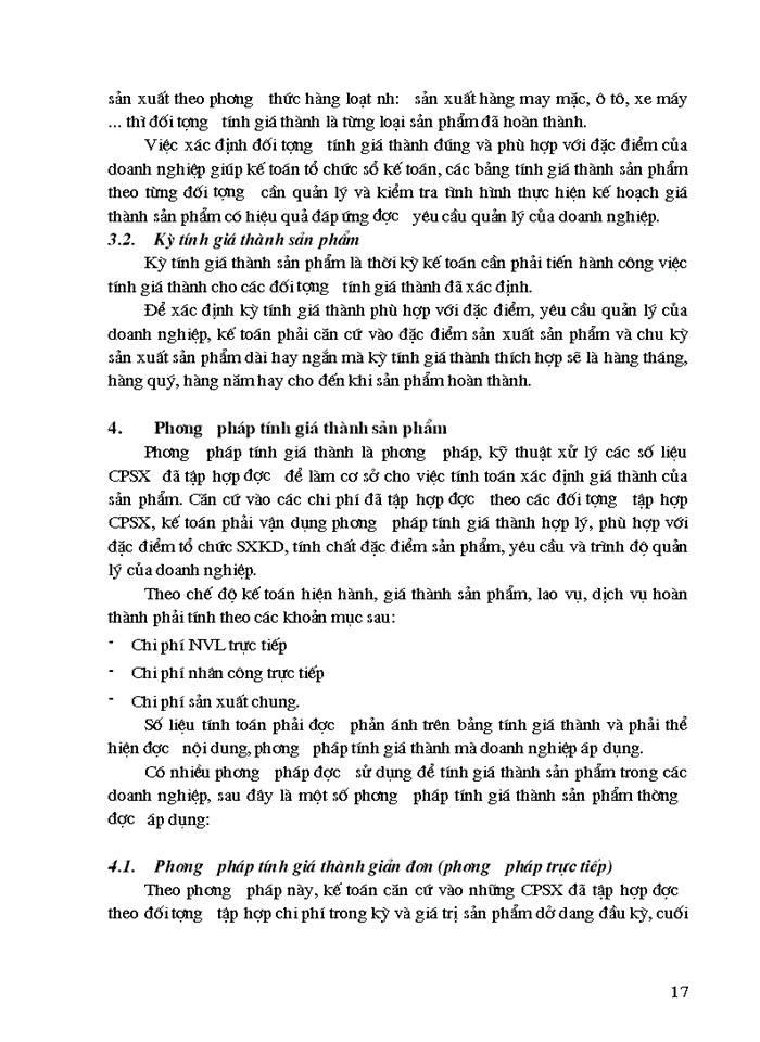 image for page Hoµn thiÖn c ng t c kÕ to n tËp h p chi phÝ s n xuÊt vµ tÝnh gi thµnh s n phÈm t i C ng ty May 10