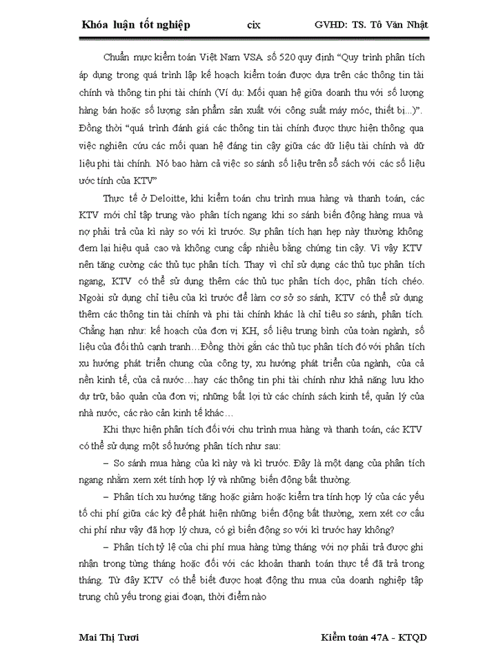 image for page Hoàn thiện quy trình kiểm toán chu trình mua hàng và thanh toán trong kiểm toán Báo cáo tài chính do Công ty Trách nhiệm hữu hạn Deloitte Việt Nam thực hiện