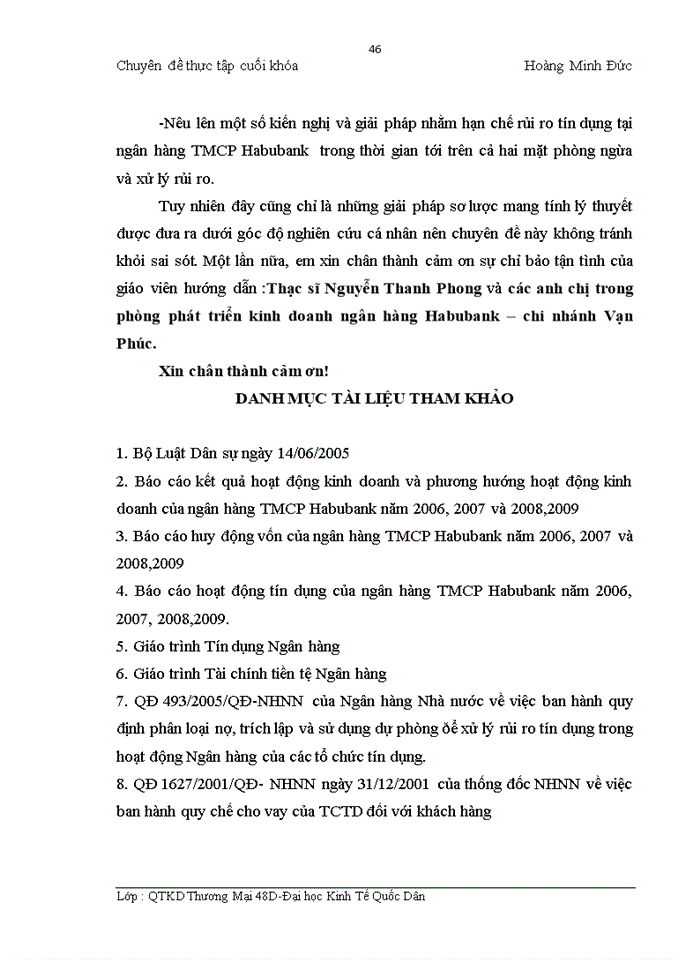 image for page Một số giải pháp nhằm hạn chế rủi ro tín dụng trong hoạt động cho vay của ngân hàng TMCổ phần nhà Hà Nội Habubank